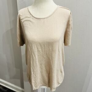 Jones New York  Blouse Small Beige/Tan  pullover womens stretch XL